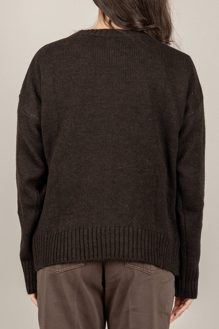 TENSIONE IN - W5HMJ78A359 - MAGLIA A ROMBI BICOLOR GIROCOLLO