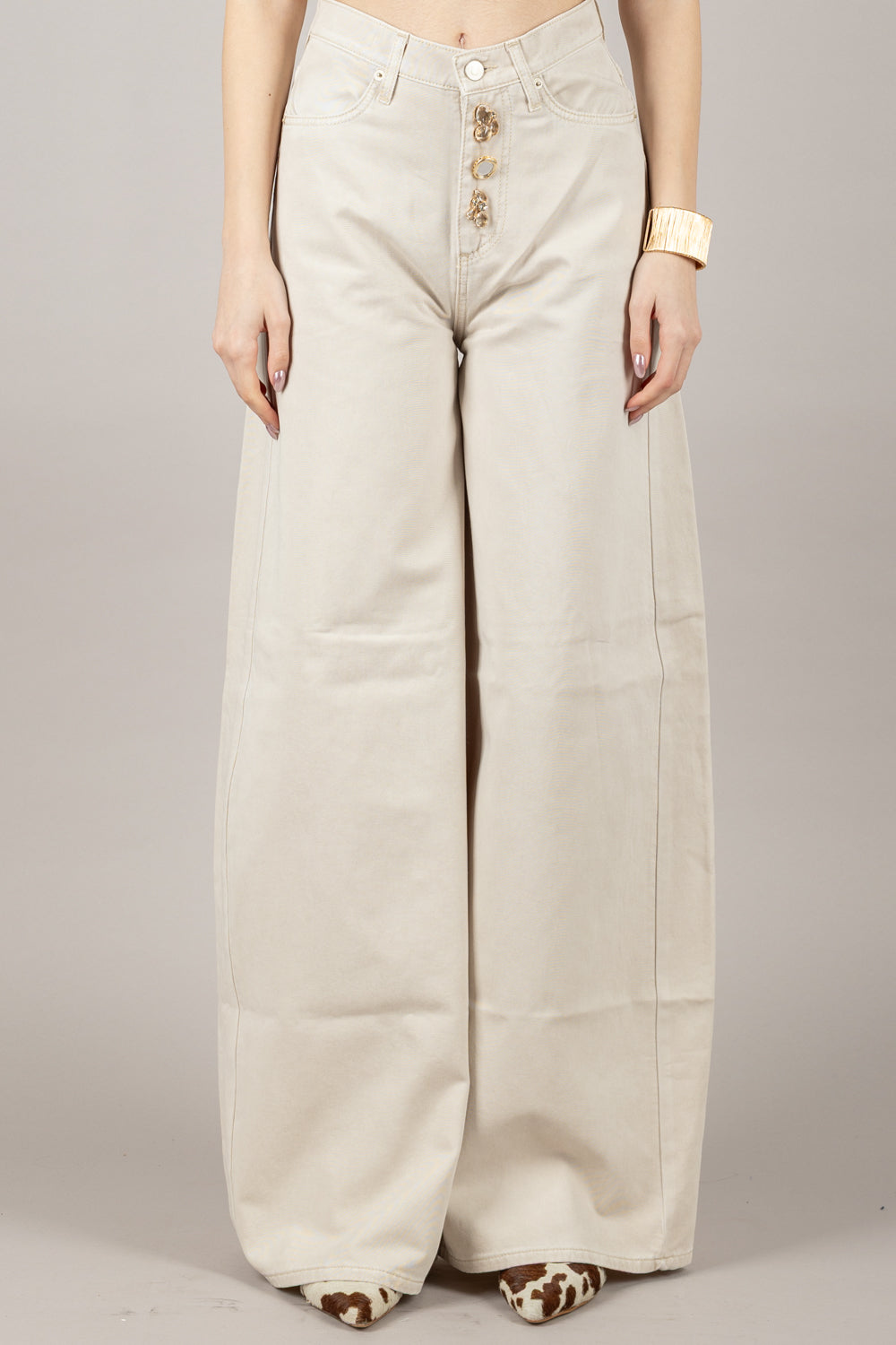 VICOLO - DD5245 - JEANS YVES CON BOTTONI GIOIELLO