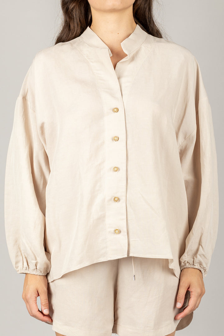 TENSIONE IN - 25C7864 - COMPLETO CAMICIA E SHORTS MISTO LINO