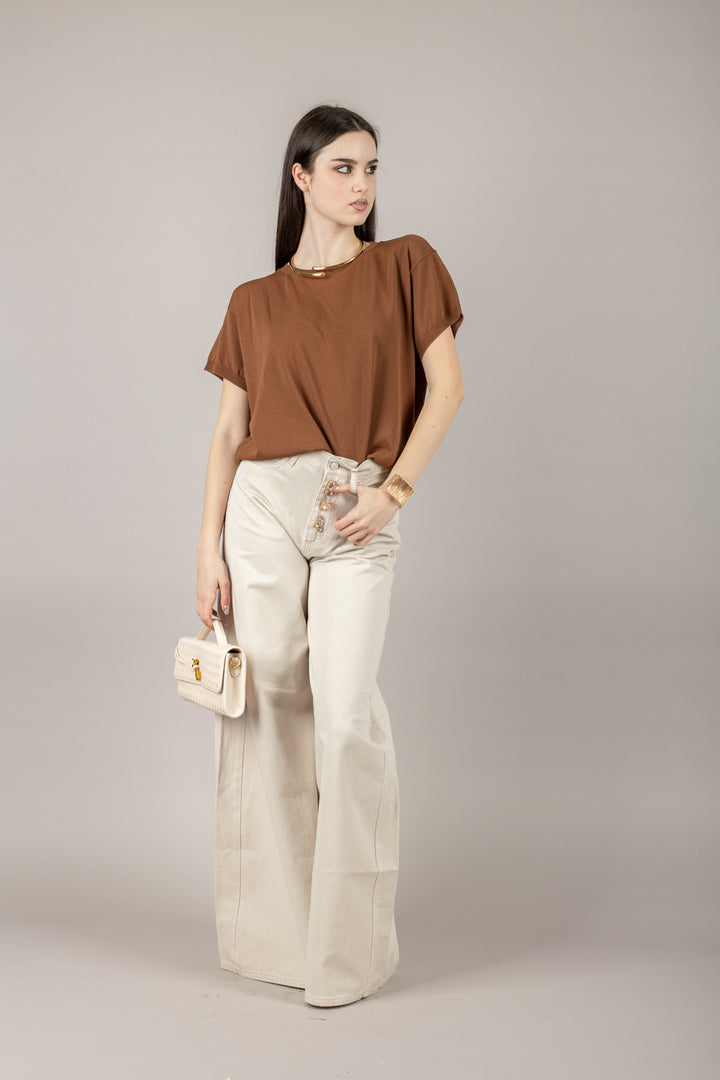 VICOLO - DD5245 - JEANS YVES CON BOTTONI GIOIELLO