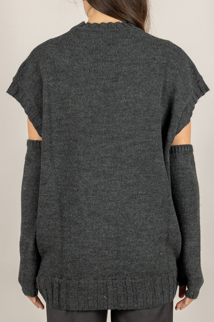 TENSIONE IN - 252PA9339 - GILET STONDATO CON MANICOTTI