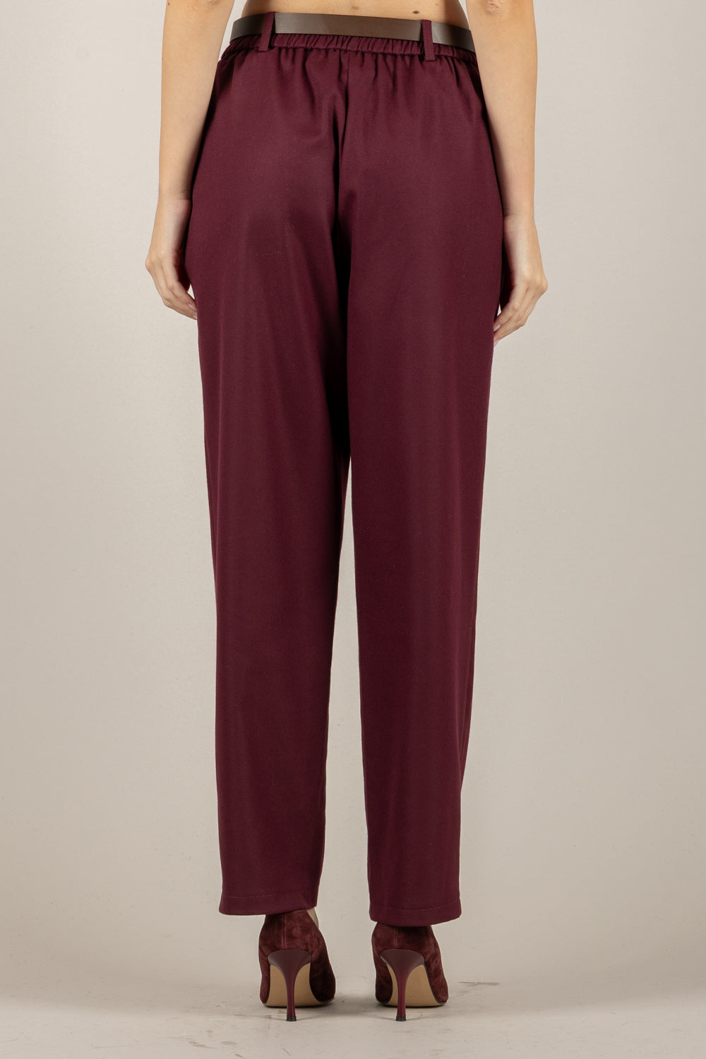 TENSIONE IN - 26P1412 - PANTALONE CARROT CON CINTURA