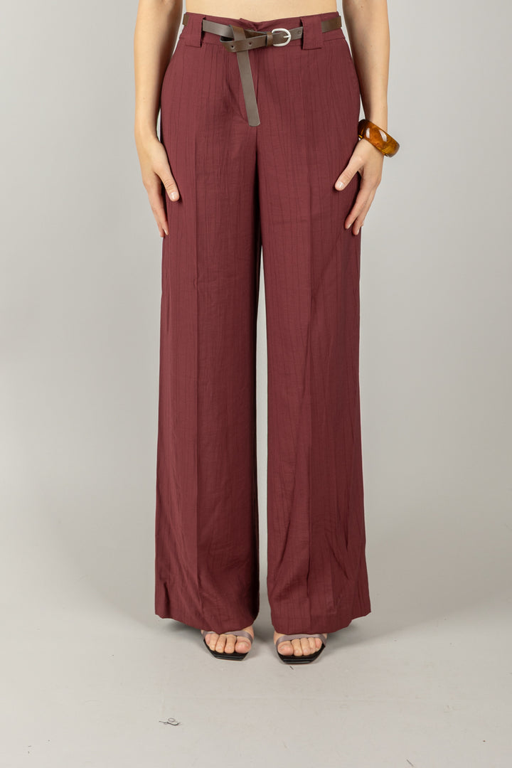 TENSIONE IN - 25P7772 - PANTALONE GOFFRATO CON CINTURA