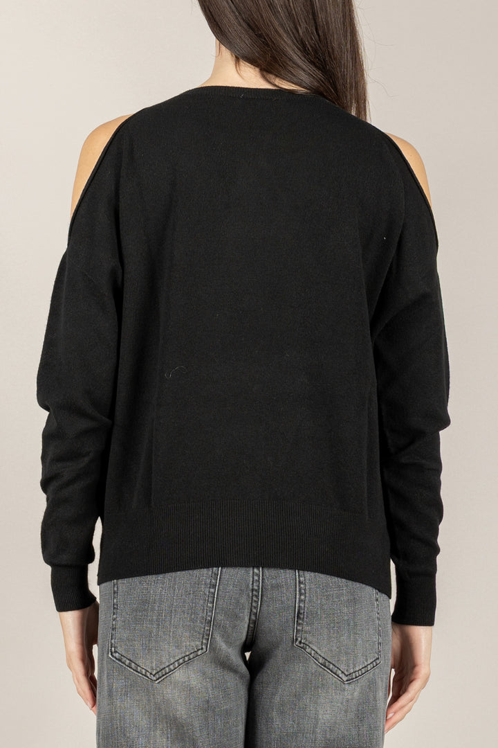 VICOLO - 22213F - MAGLIA CUT-OUT SPALLE