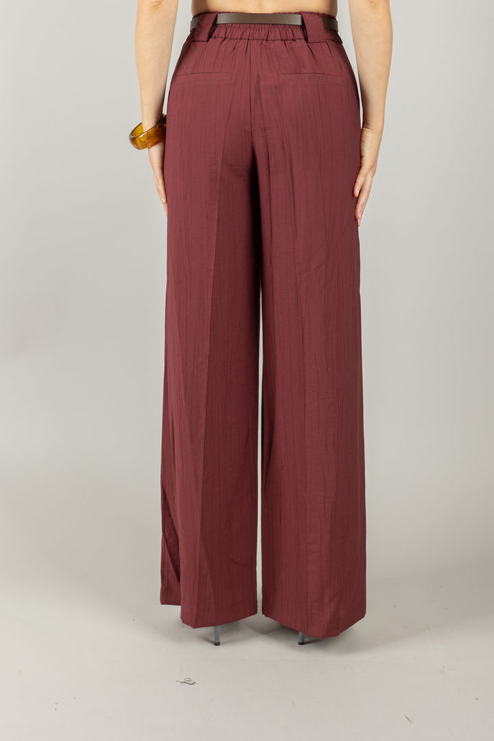 TENSIONE IN - 25P7772 - PANTALONE GOFFRATO CON CINTURA