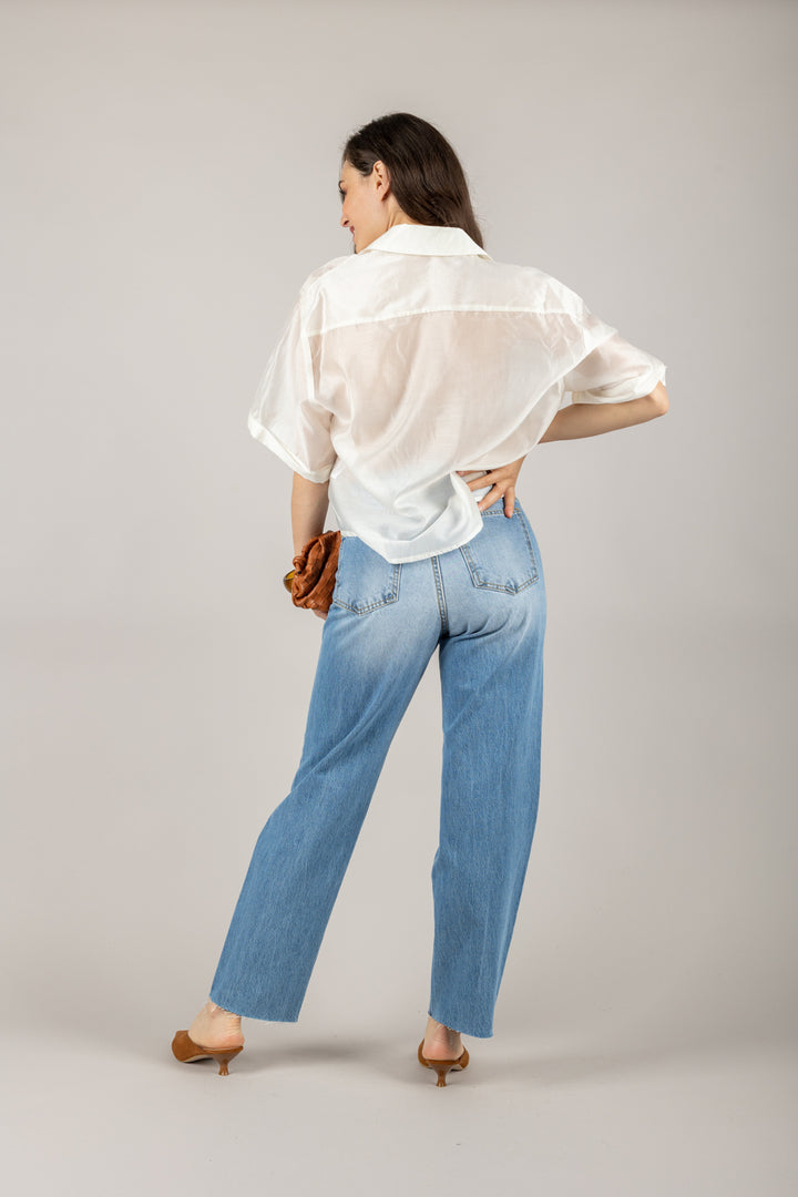 TENSIONE IN - 25C7634 - CAMICIA CROP MEZZA MANICA