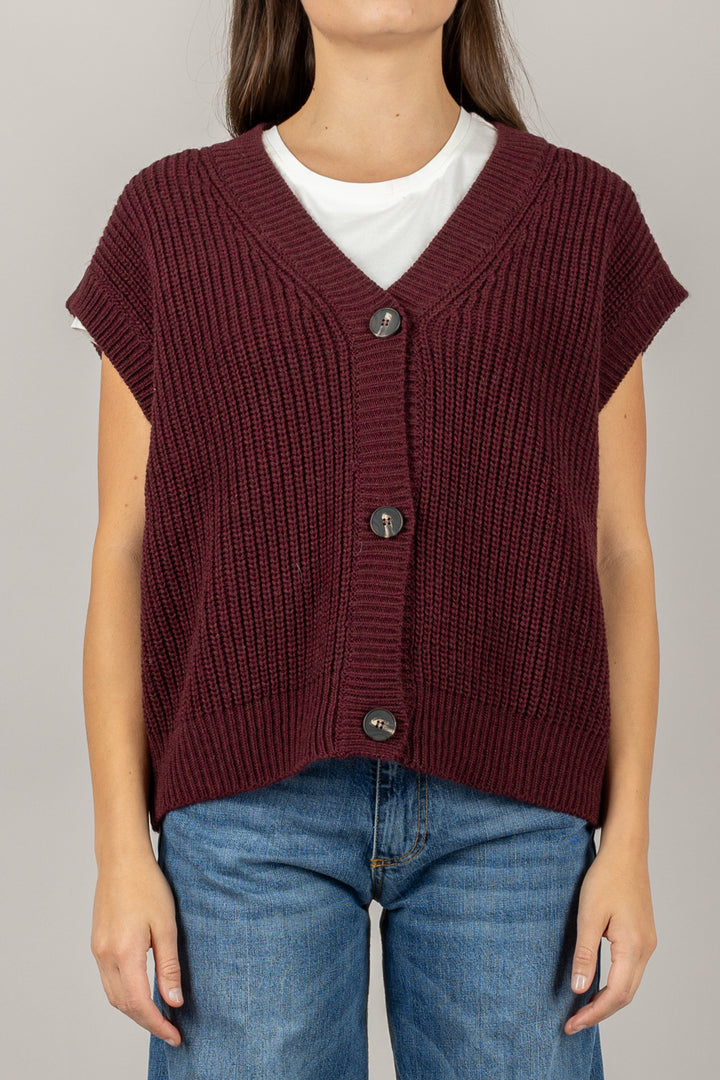 TENSIONE IN - D80941 - GILET OVER TRE BOTTONI
