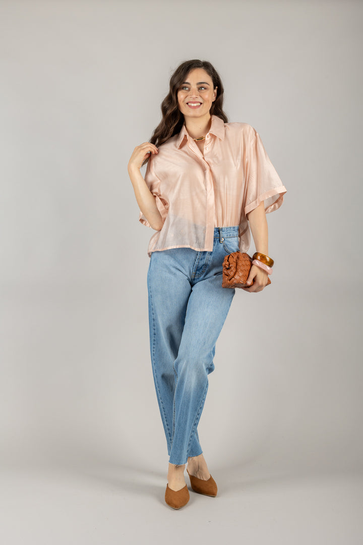 TENSIONE IN - 25C7634 - CAMICIA CROP MEZZA MANICA
