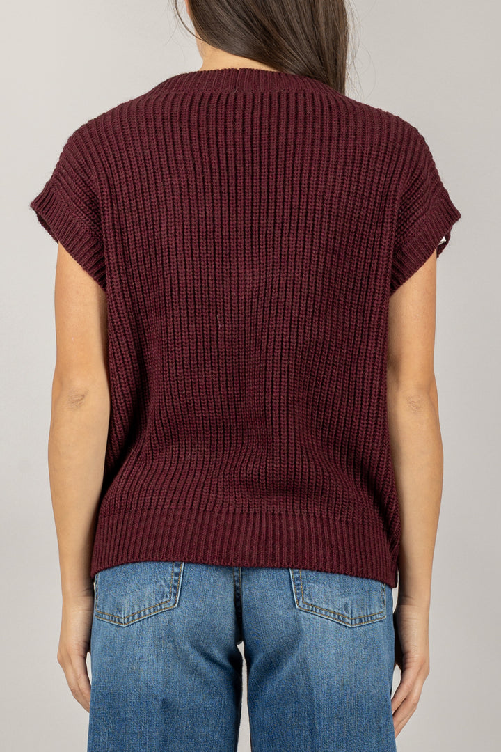 TENSIONE IN - D80941 - GILET OVER TRE BOTTONI