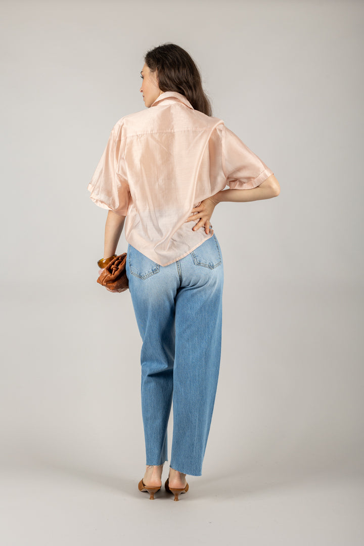 TENSIONE IN - 25C7634 - CAMICIA CROP MEZZA MANICA