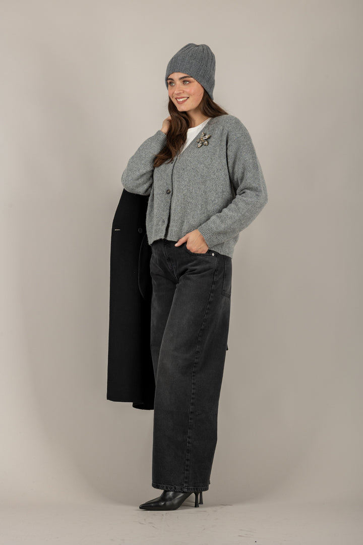 TENSIONE IN - D82046 - CARDIGAN CON APPLICAZIONI