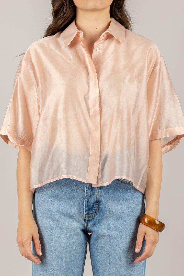 TENSIONE IN - 25C7634 - CAMICIA CROP MEZZA MANICA