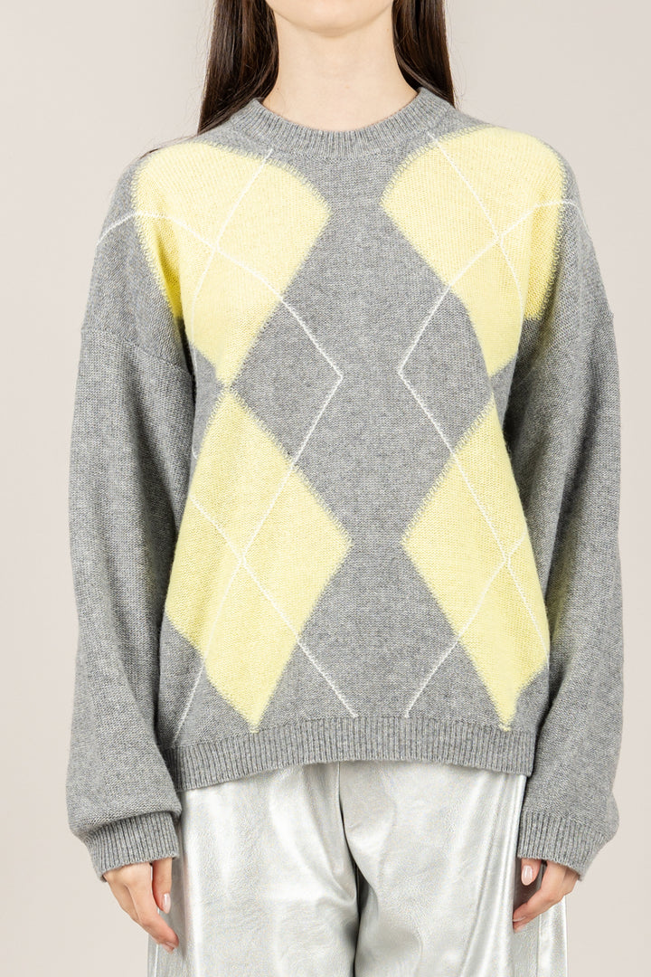 VICOLO - 77344F - MAGLIA ROMBI GIROCOLLO