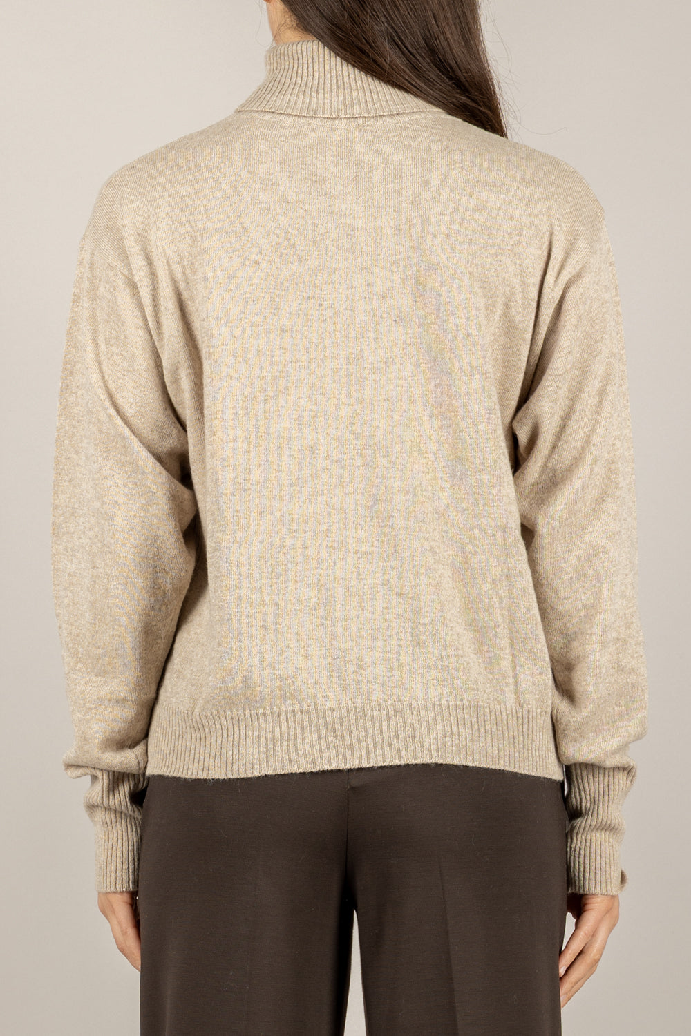 VICOLO - 22108F - MAGLIA MISTO LANA COLLO ALTO