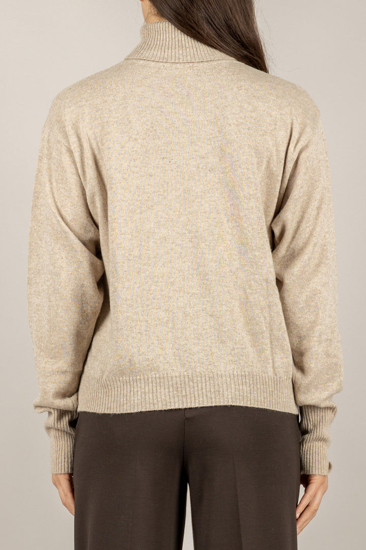 VICOLO - 22108F - MAGLIA MISTO LANA COLLO ALTO