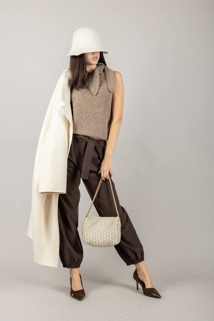 VICOLO - TF1104 - PANTALONE CON TASCHE A FILO E PINCES