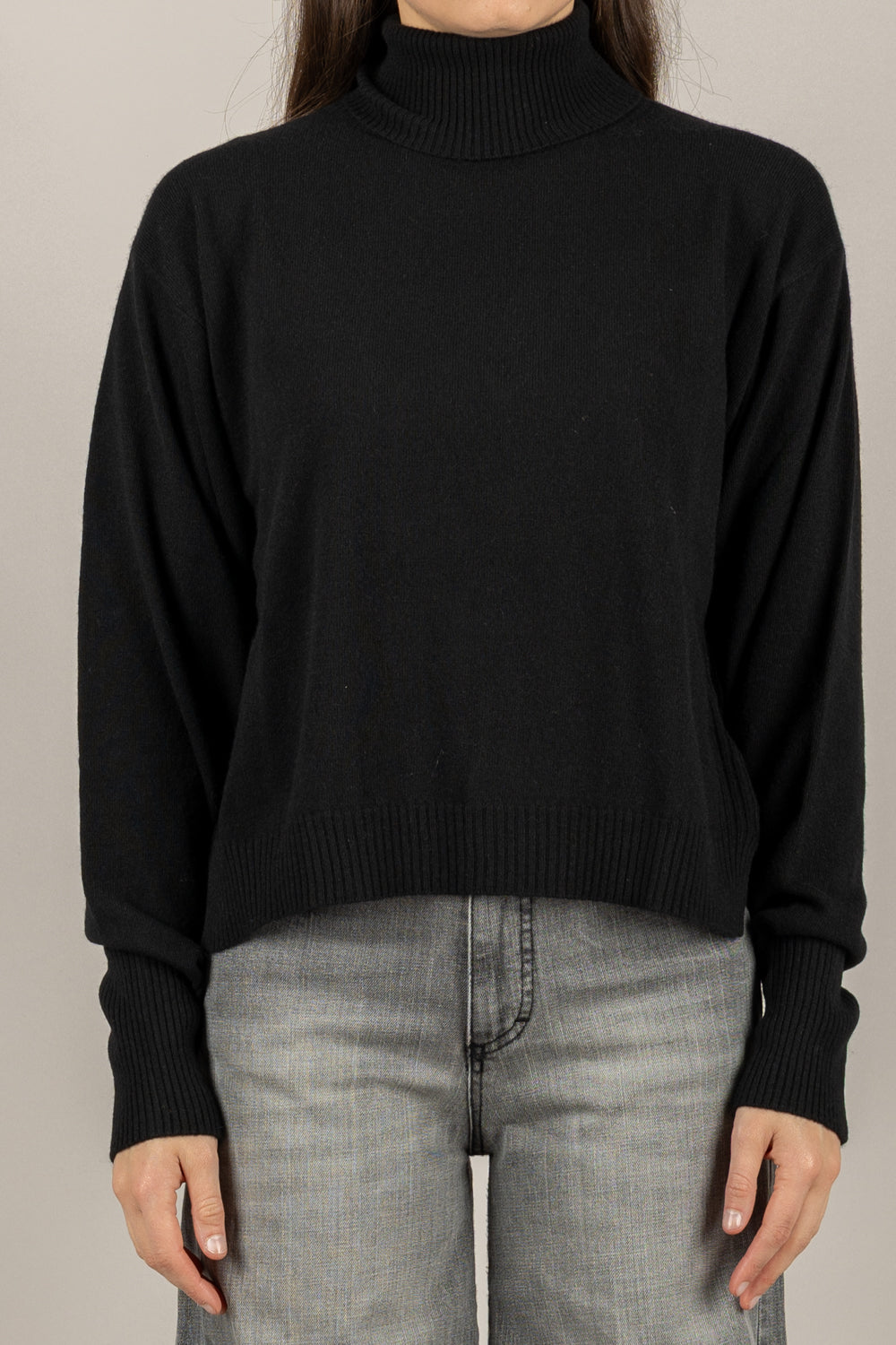 VICOLO - 22108F - MAGLIA MISTO LANA COLLO ALTO