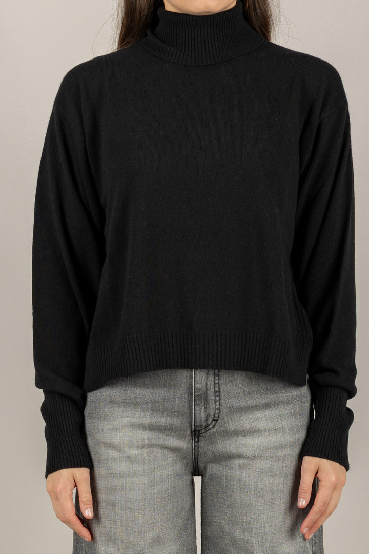 VICOLO - 22108F - MAGLIA MISTO LANA COLLO ALTO