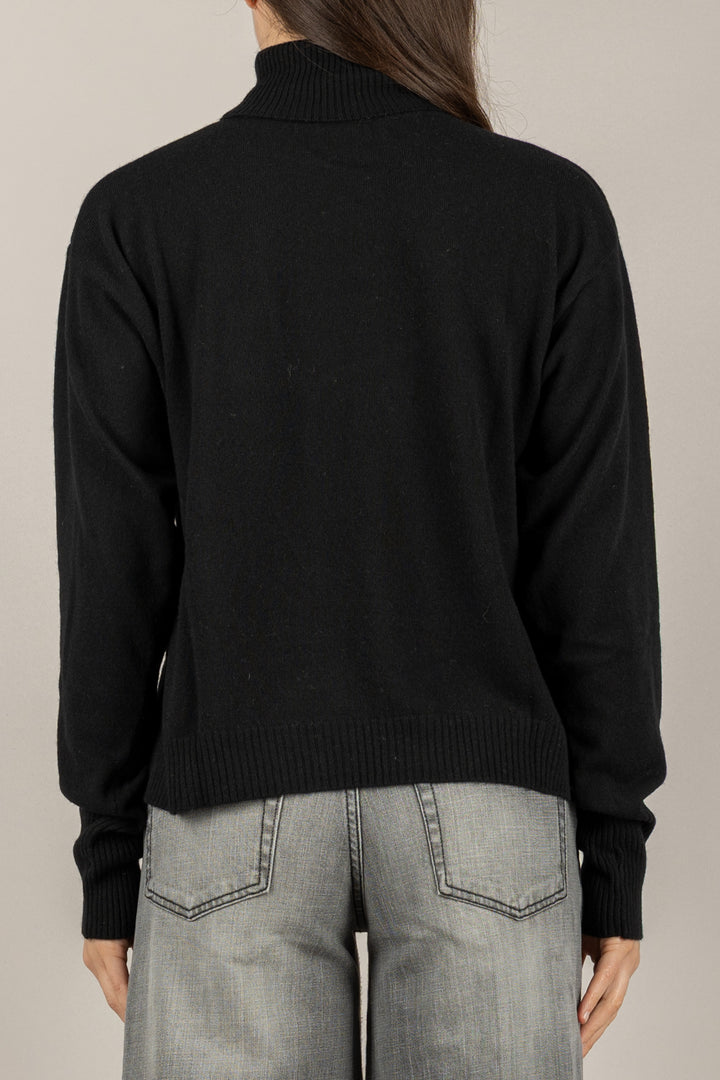 VICOLO - 22108F - MAGLIA MISTO LANA COLLO ALTO