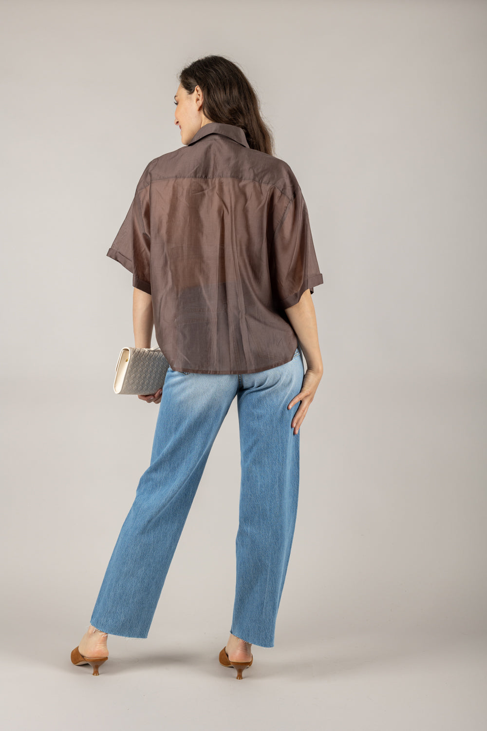 TENSIONE IN - 25C7634 - CAMICIA CROP MEZZA MANICA