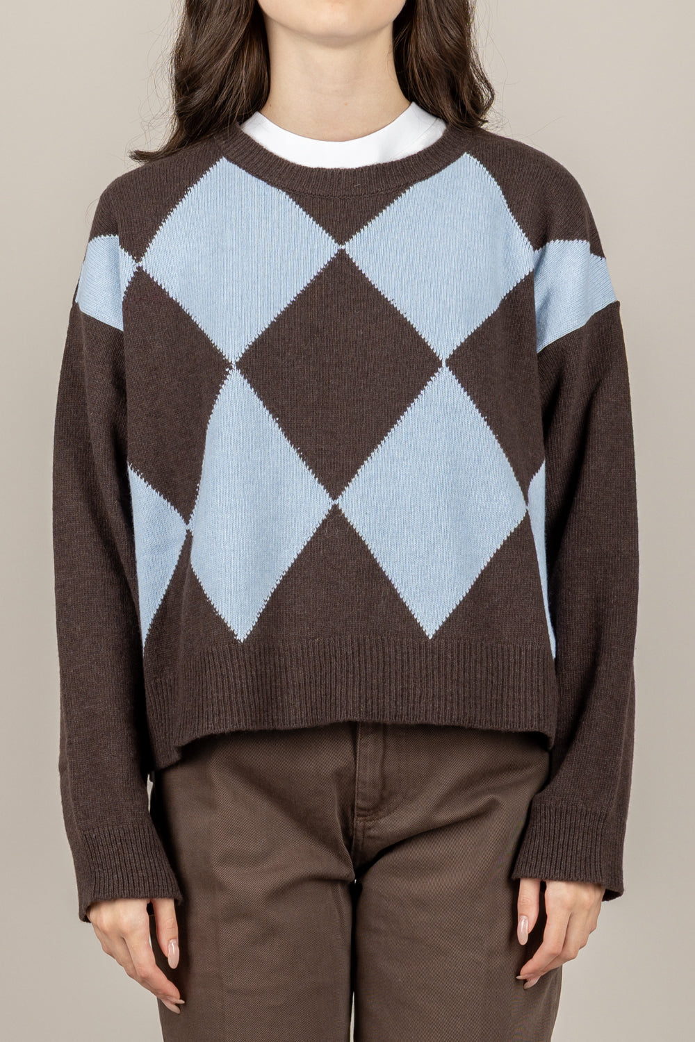 TENSIONE IN - W5HMJ73A359 - MAGLIA GIROCOLLO CON ROMBI