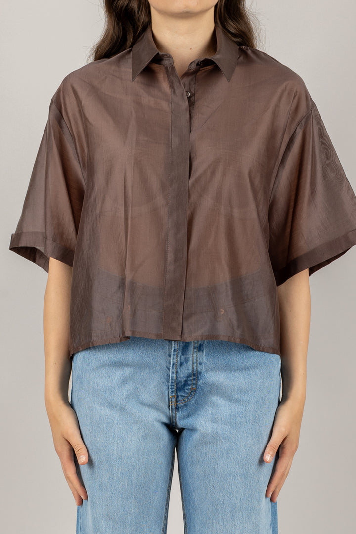 TENSIONE IN - 25C7634 - CAMICIA CROP MEZZA MANICA