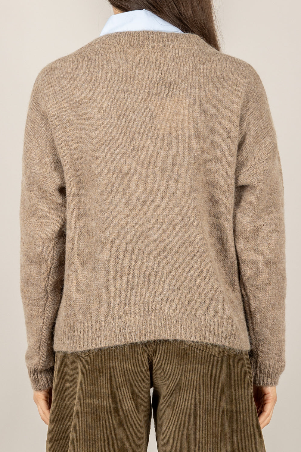 VICOLO - 55162F - MAGLIA SCOLLO A V MANICA LUNGA