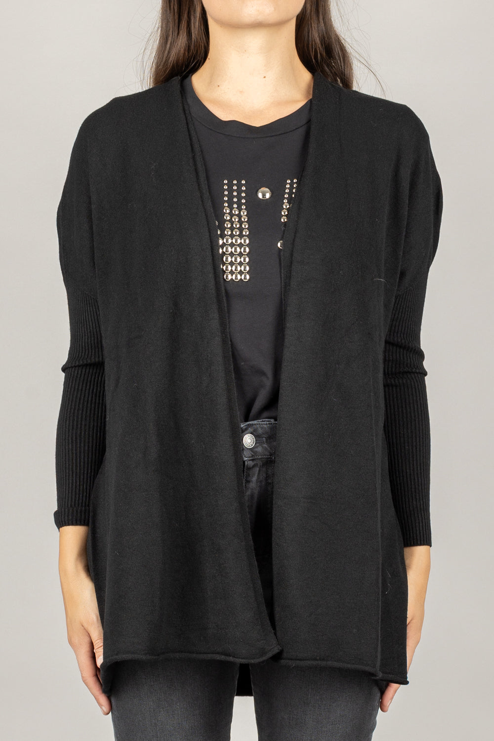 VICOLO - 44002F - CARDIGAN APERTO MANICA STRETTA
