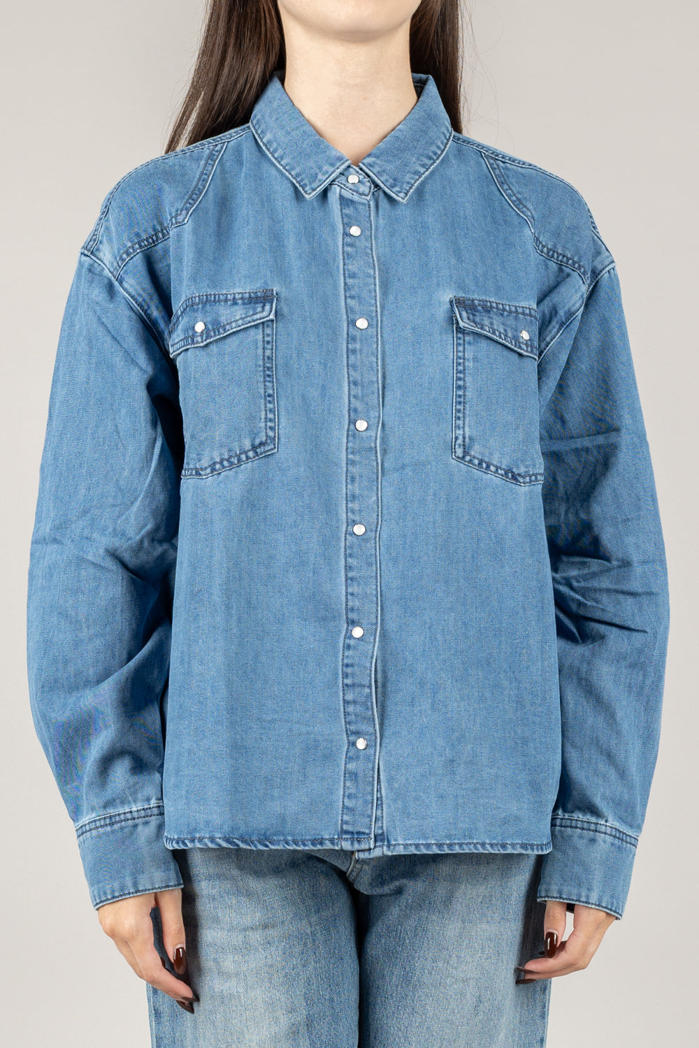 VICOLO - DF5151 - CAMICIA IN DENIM ASIA