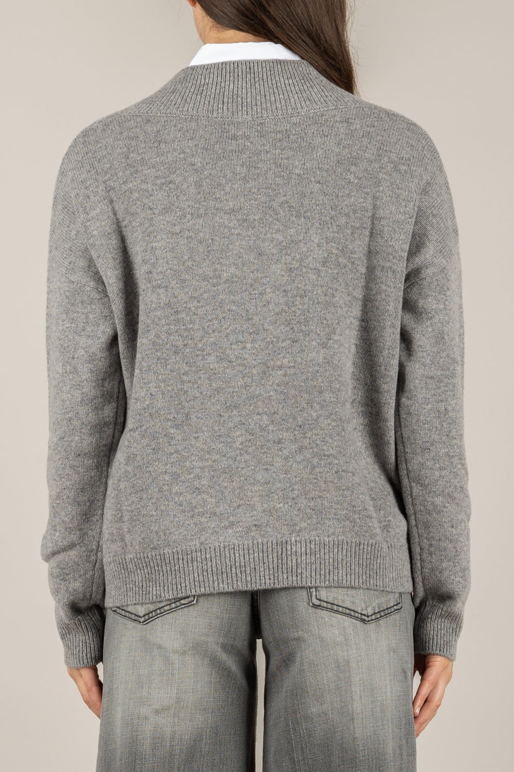 TENSIONE IN - WL785AI25 - MAGLIA SCOLLO A V IN LANA