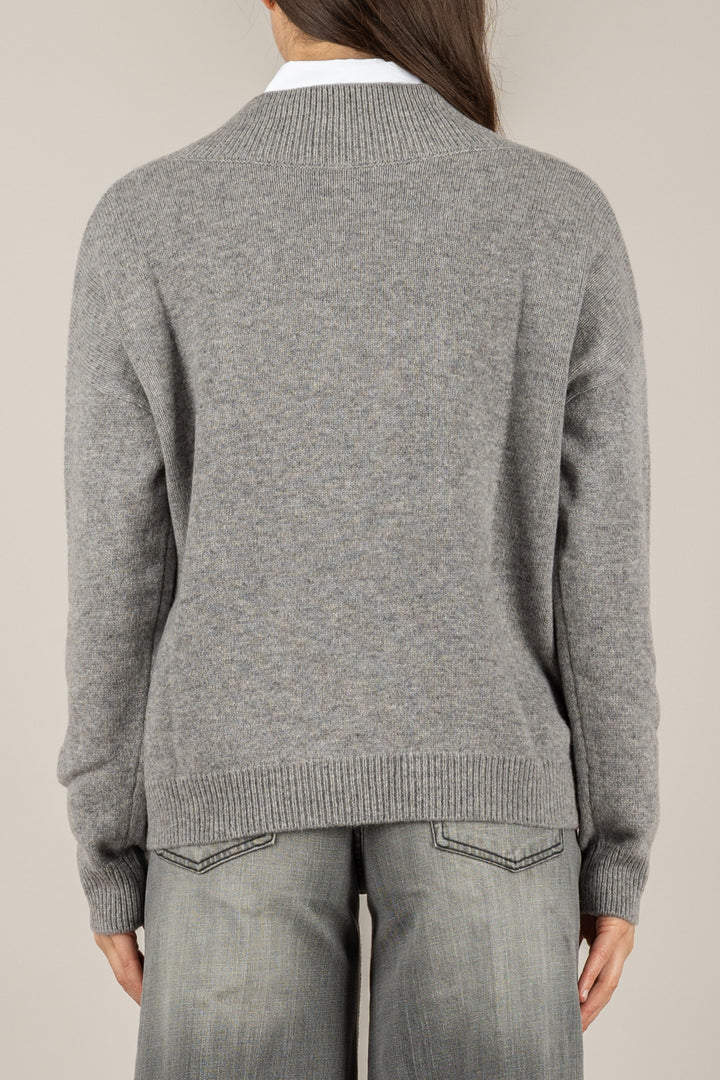 TENSIONE IN - WL785AI25 - MAGLIA SCOLLO A V IN LANA