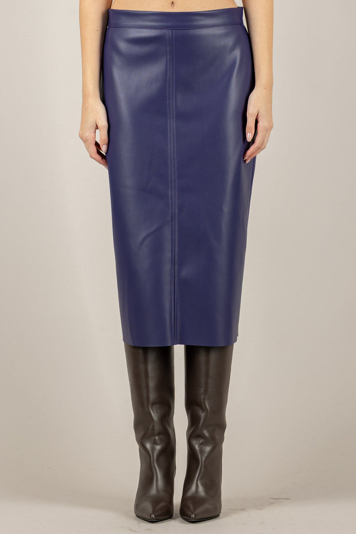 TENSIONE IN - N20087AT - GONNA MIDI IN ECOPELLE