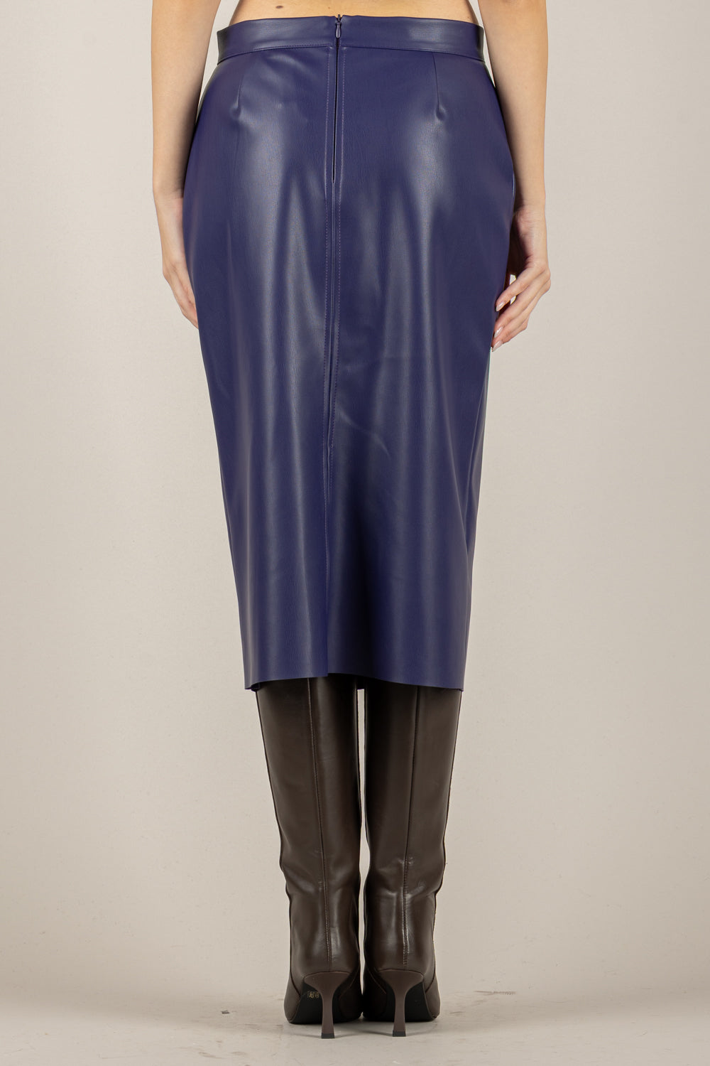 TENSIONE IN - N20087AT - GONNA MIDI IN ECOPELLE