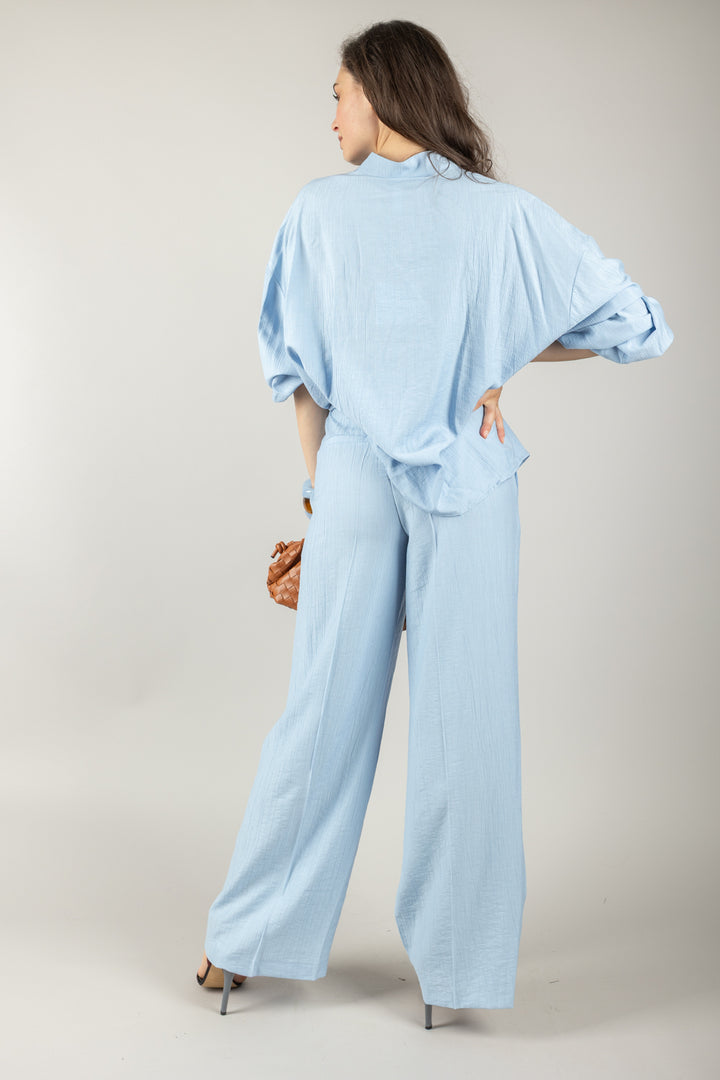 TENSIONE IN - 25P7772 - PANTALONE GOFFRATO CON CINTURA