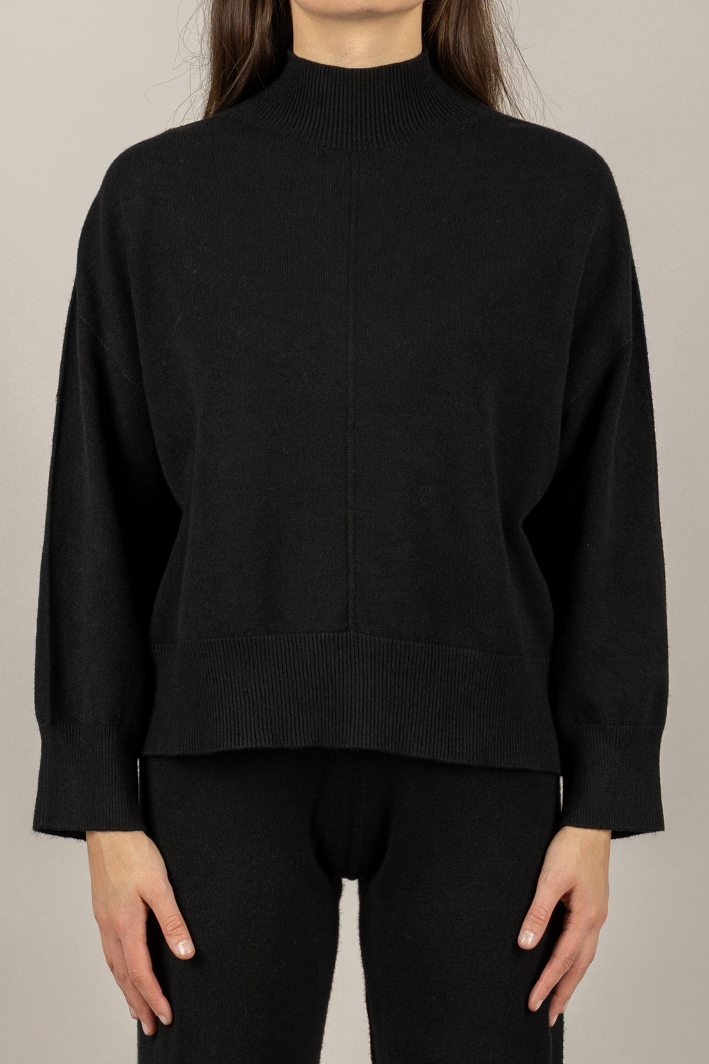 VICOLO - 77377F - MAGLIA COLLO ALTO RIGA FRONTALE