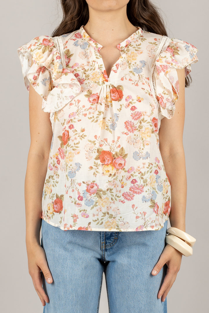 TENSIONE IN - S25CB40 - CAMICIA FLOREALE