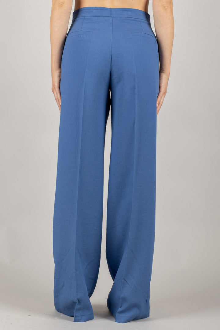 VICOLO - TD1877 - PANTALONE PALAZZO CON TASCA FILO