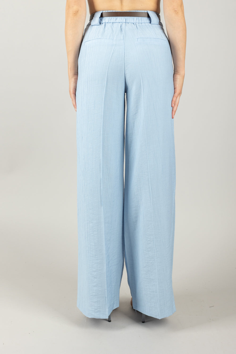 TENSIONE IN - 25P7772 - PANTALONE GOFFRATO CON CINTURA