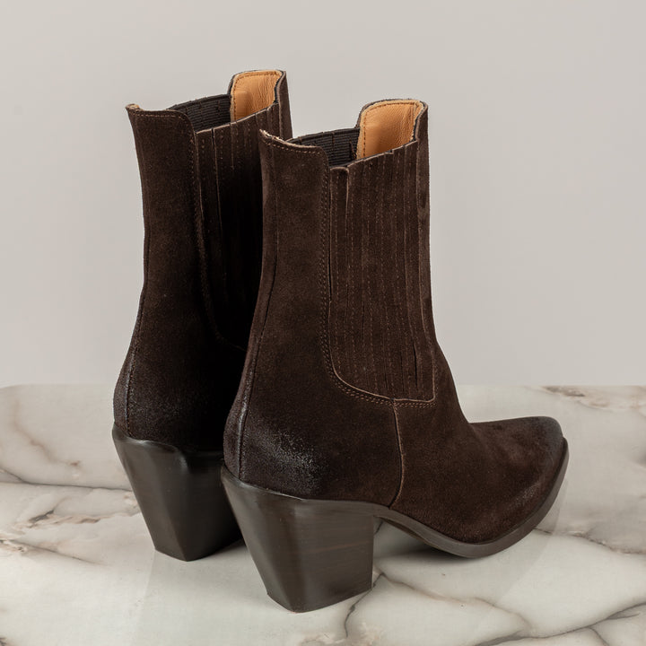 DIVINE FOLLIE - 00900/05 VELOUR - STIVALETTO SCAMOSCIATO