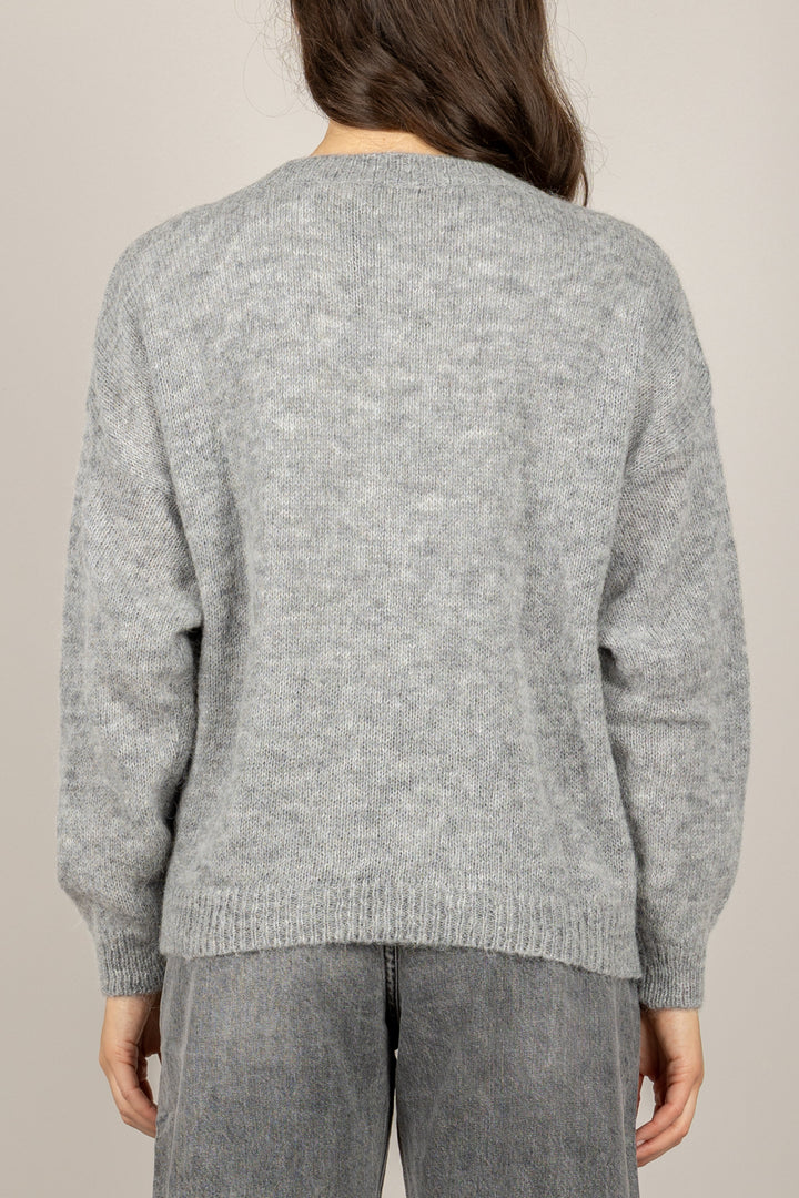 VICOLO - 55162F - MAGLIA SCOLLO A V MANICA LUNGA