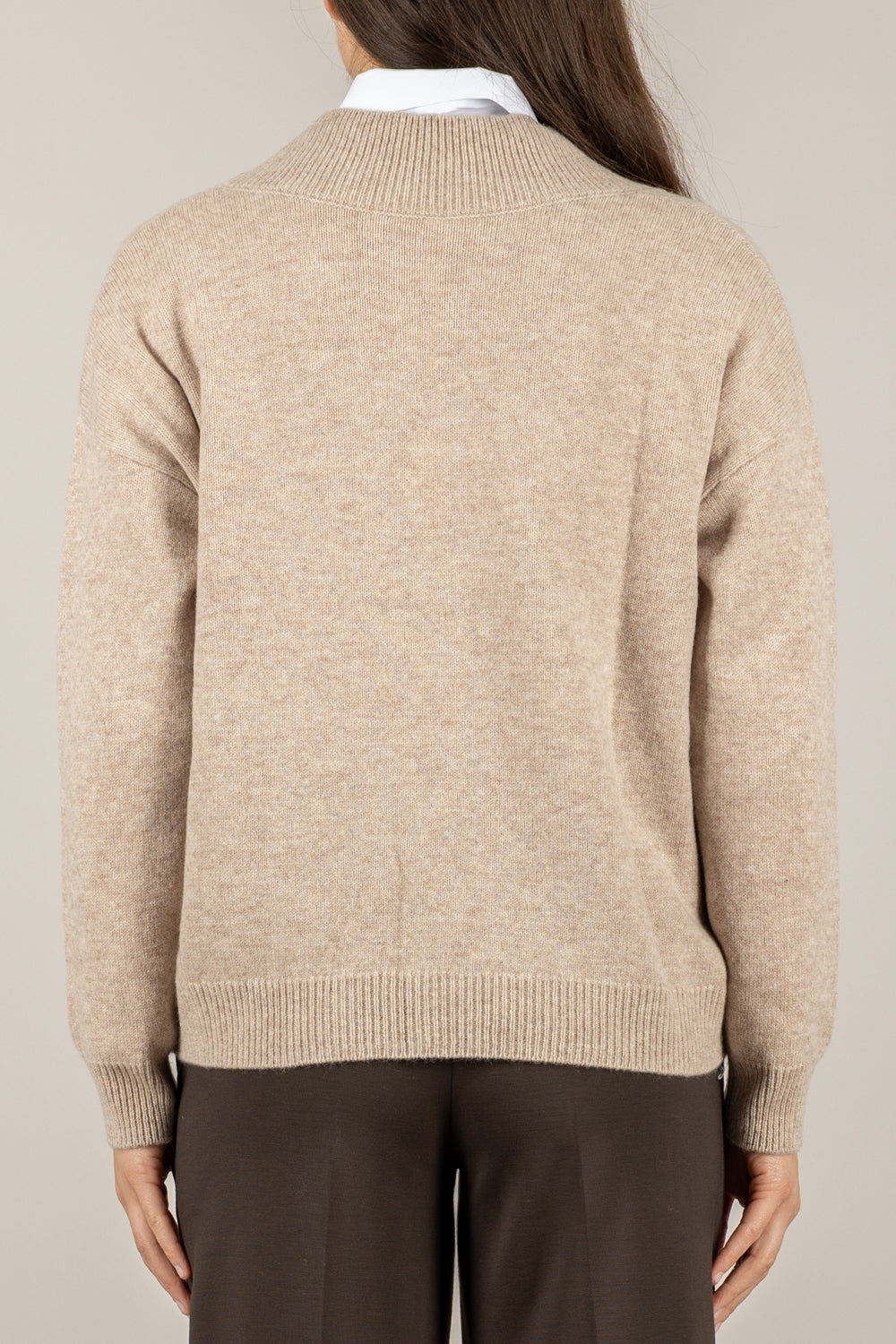 TENSIONE IN - WL785AI25 - MAGLIA SCOLLO A V IN LANA