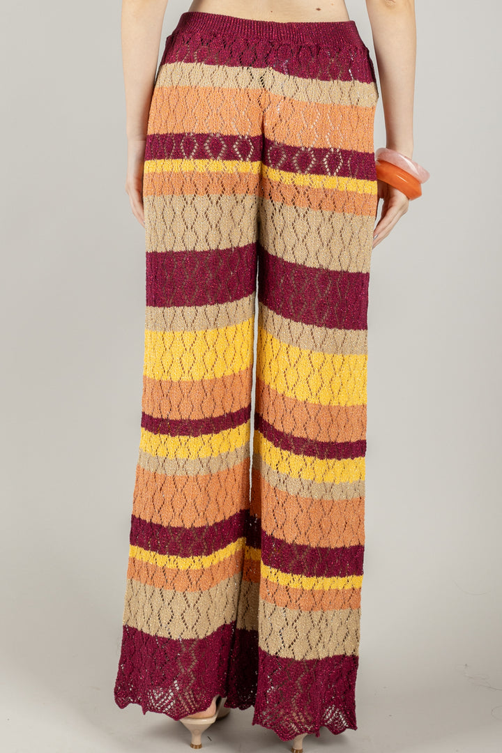 DIXIE - P566W219 - PANTALONE CROCHET LUREX MULTICOLOR
