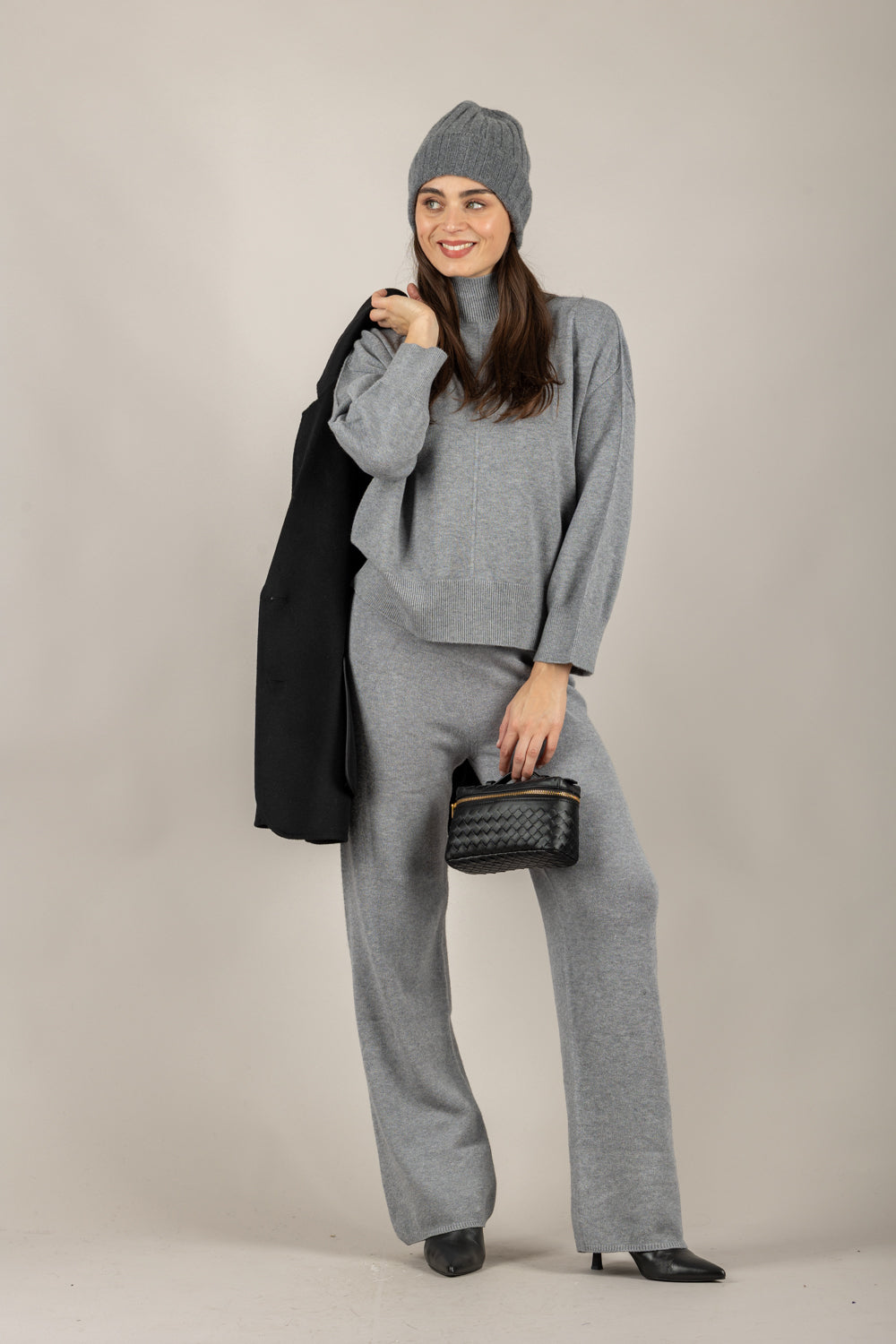 VICOLO - 77372 - PANTALONE IN MAGLIA GAMBA DRITTA