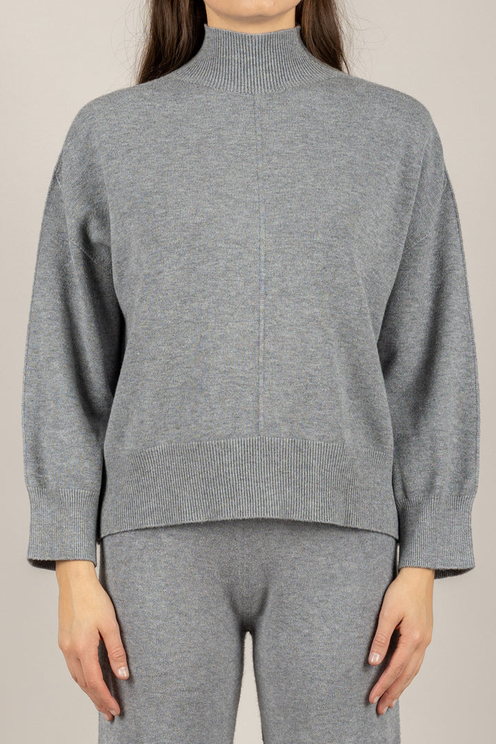 VICOLO - 77377F - MAGLIA COLLO ALTO RIGA FRONTALE