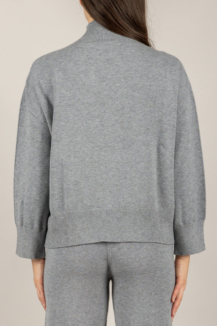 VICOLO - 77377F - MAGLIA COLLO ALTO RIGA FRONTALE