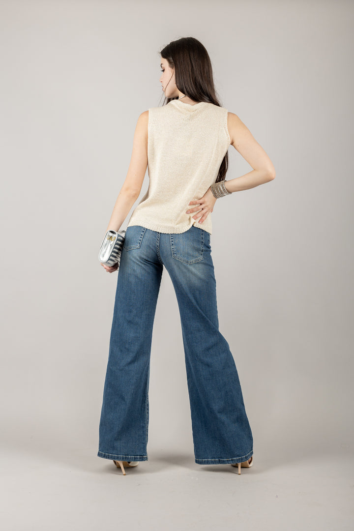 VICOLO - 55055D - GILET MAGLIA CON BOTTONI