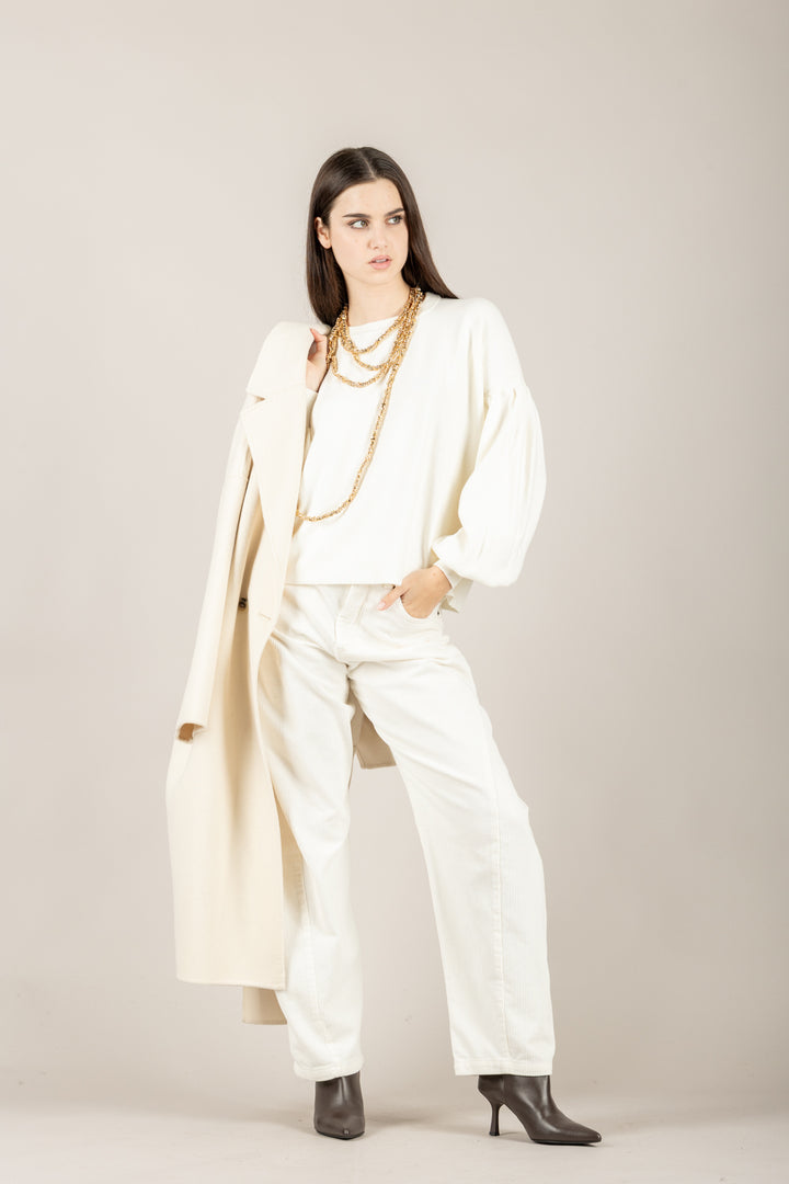 VICOLO - 22090F - MAGLIA CON MANICHE A PALLONCINO