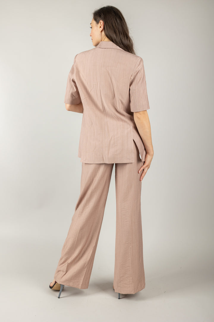 TENSIONE IN - 25P7772 - PANTALONE GOFFRATO CON CINTURA