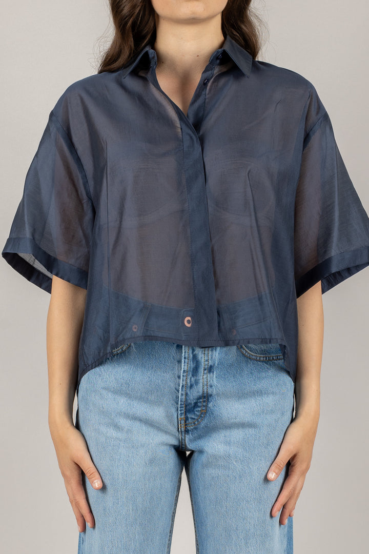 TENSIONE IN - 25C7634 - CAMICIA CROP MEZZA MANICA
