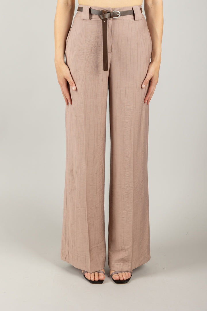 TENSIONE IN - 25P7772 - PANTALONE GOFFRATO CON CINTURA